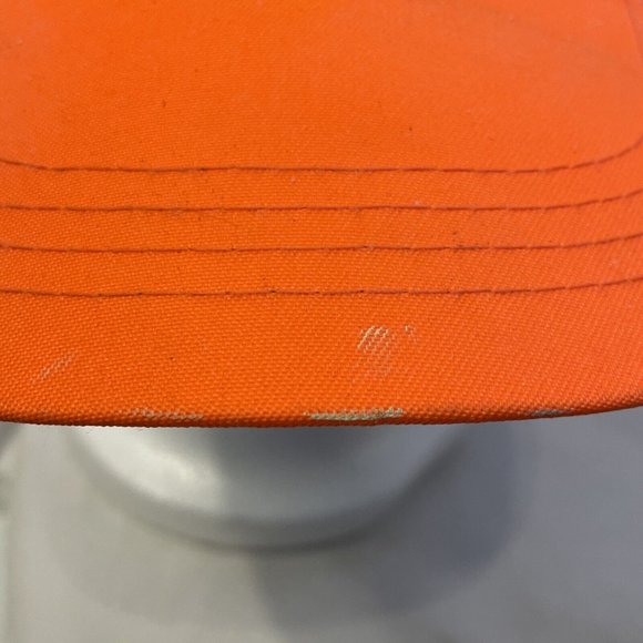OC Solid Orange Strapback Hat Cap Outdoor Sports Safety Adjustable Stained - Picture 3 of 15